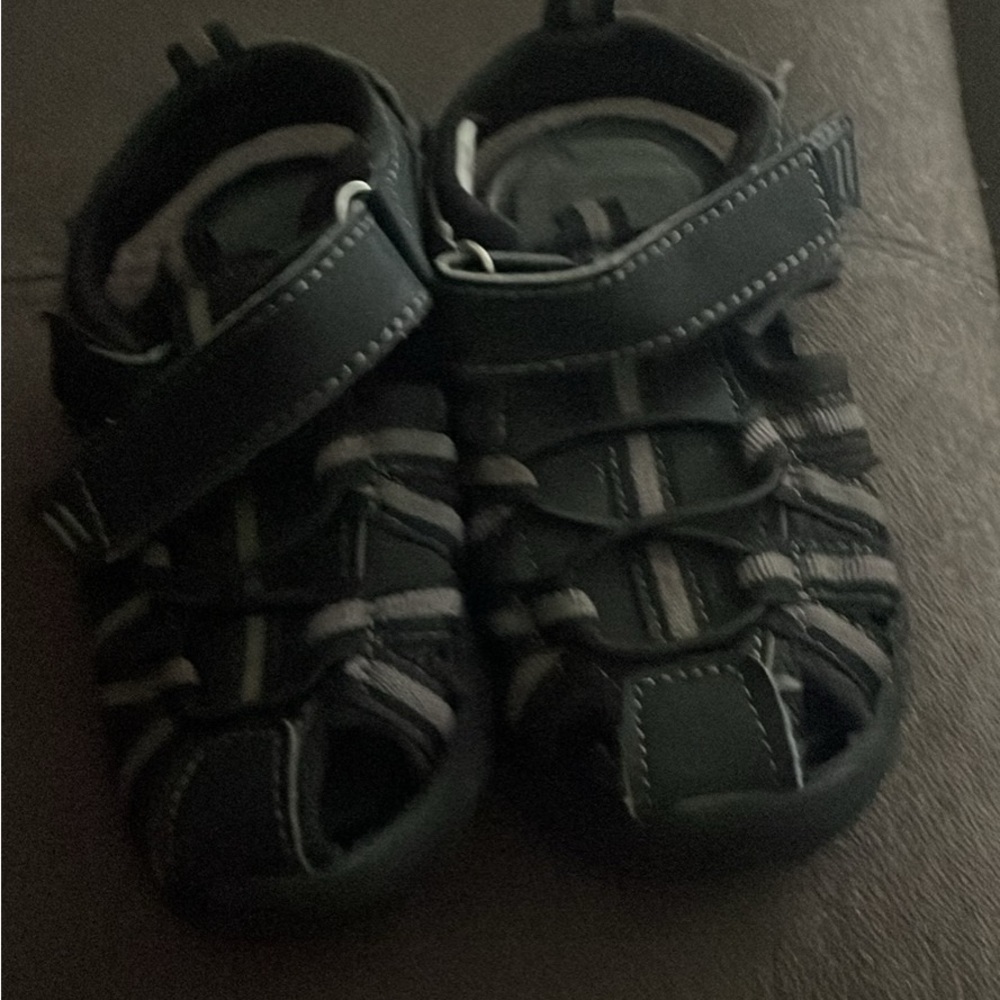 Rugged bear Black Kids Sandals with Straps